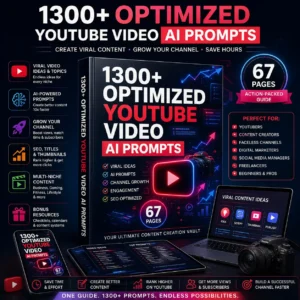 1300+ Optimized YouTube Video AI Prompts | Viral YouTube Content Ideas | ChatGPT Prompt Guide for Creators