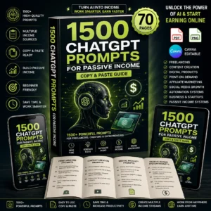 1500 ChatGPT Prompts for Passive Income | AI Prompt Bundle | Copy & Paste ChatGPT Guide | AI Business & Content Creation PDF