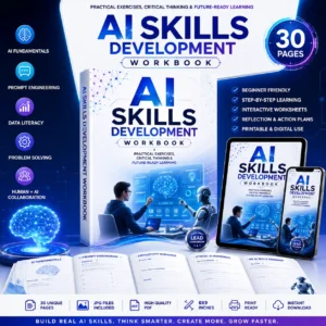 AI Skills Development Workbook _ Printable AI Learning Workbook _ Prompt Engineering & Productivity Guide PDF